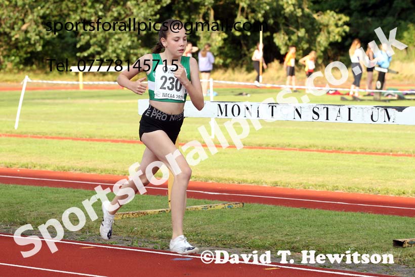 800 metres, 2021 North East Grand Prix 6, Monkton, Wednesday, August 4th. Photo: David T. Hewitson/Sports for All Pics